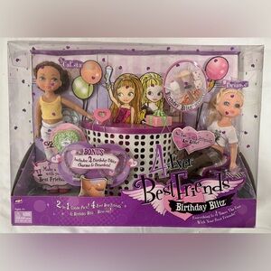 EXTREMELY RARE First Edition Bratz 4ever best friends Birthday Blitz Doll Set